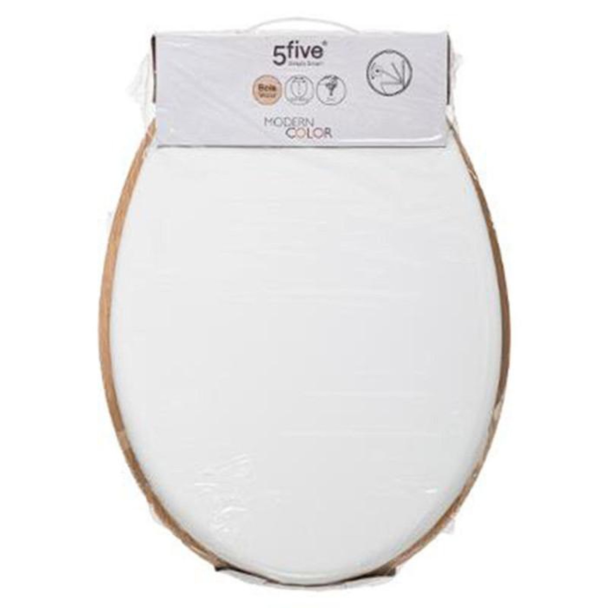 Voir la diapositive 4 : FIVE Abattant wc design  modern  46cm blanc