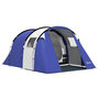 Voir la diapositive 1 : OUTSUNNY Tente de camping 4 pers. chambre + séjour imperméable 3000mm - 4,20x3x2m - bleu