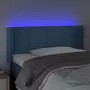 VIDAXL Tete de lit a LED Bleu fonce 83x16x78/88 cm Velours