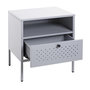 Voir la diapositive 4 : Paris Prix Table de Chevet 1 Tiroir  Boston  50cm Gris