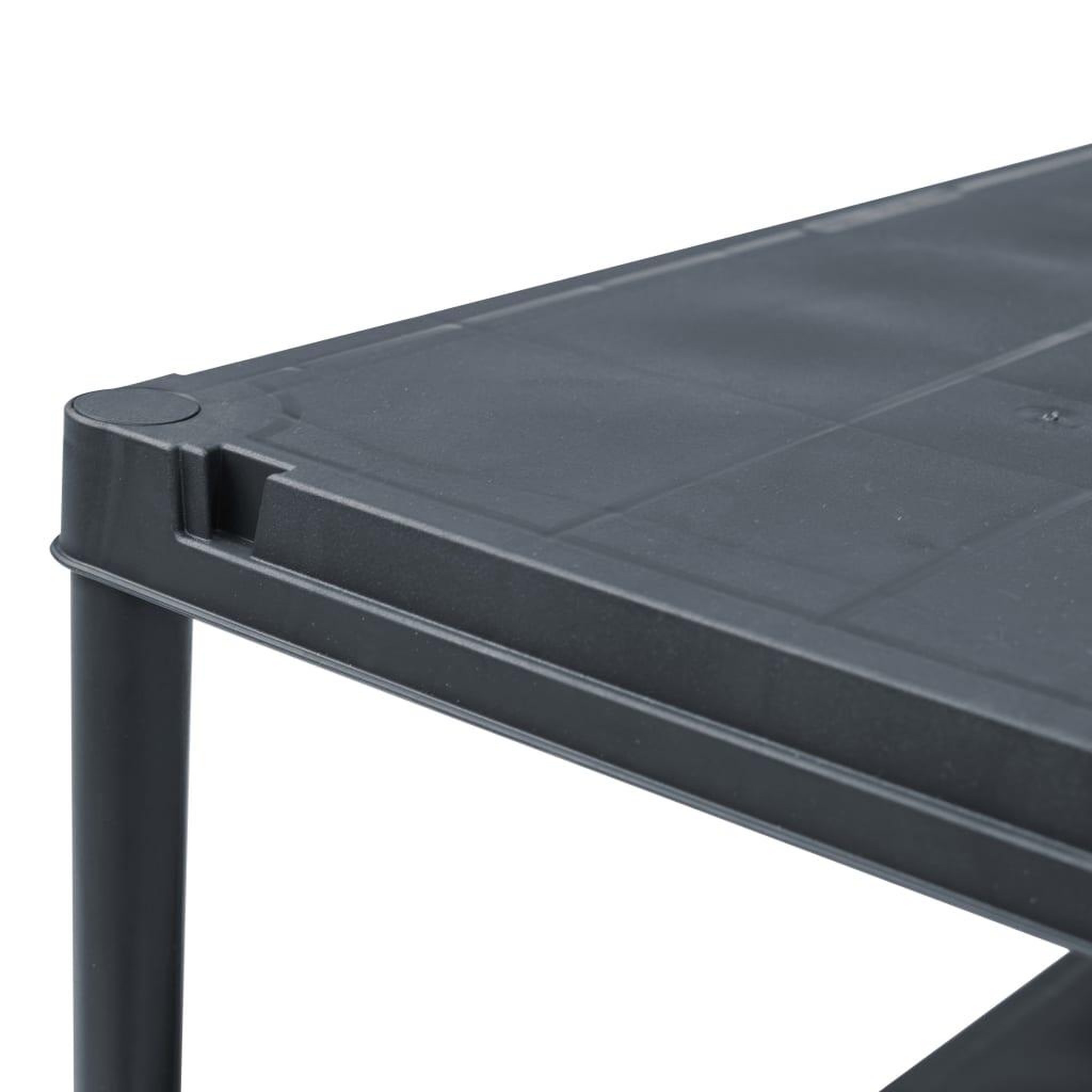 Voir la diapositive 5 : VIDAXL Etagere de rangement Noir 125 kg 60x30x180 cm Plastique