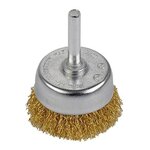 KREATOR Brosse métallique rotative laiton soucoupe Ø 50 mm