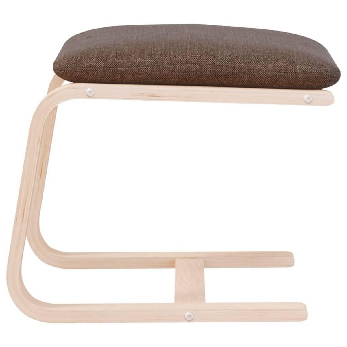 VIDAXL Repose-pied Marron fonce 51x41x40 cm Tissu