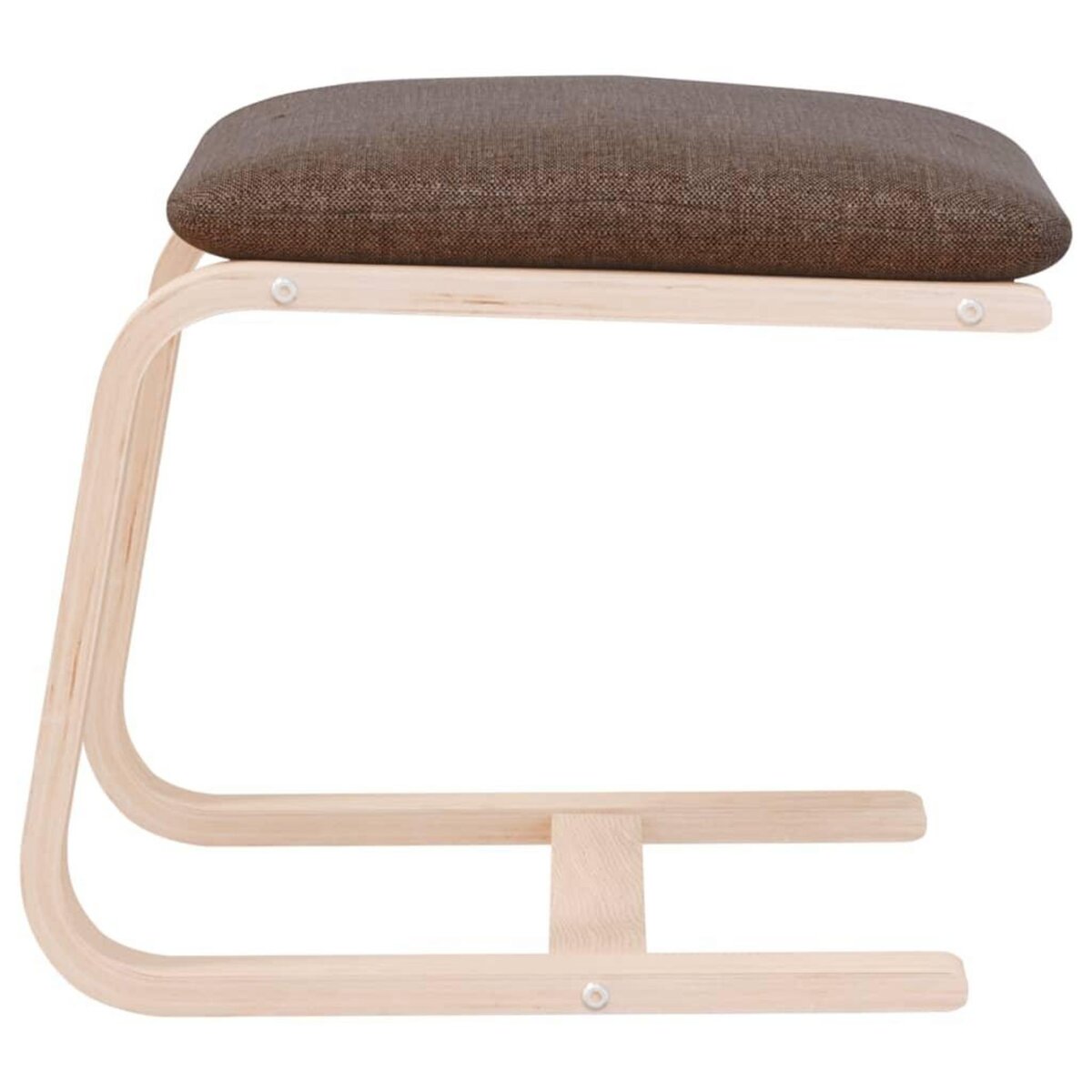 VIDAXL Repose-pied Marron fonce 51x41x40 cm Tissu