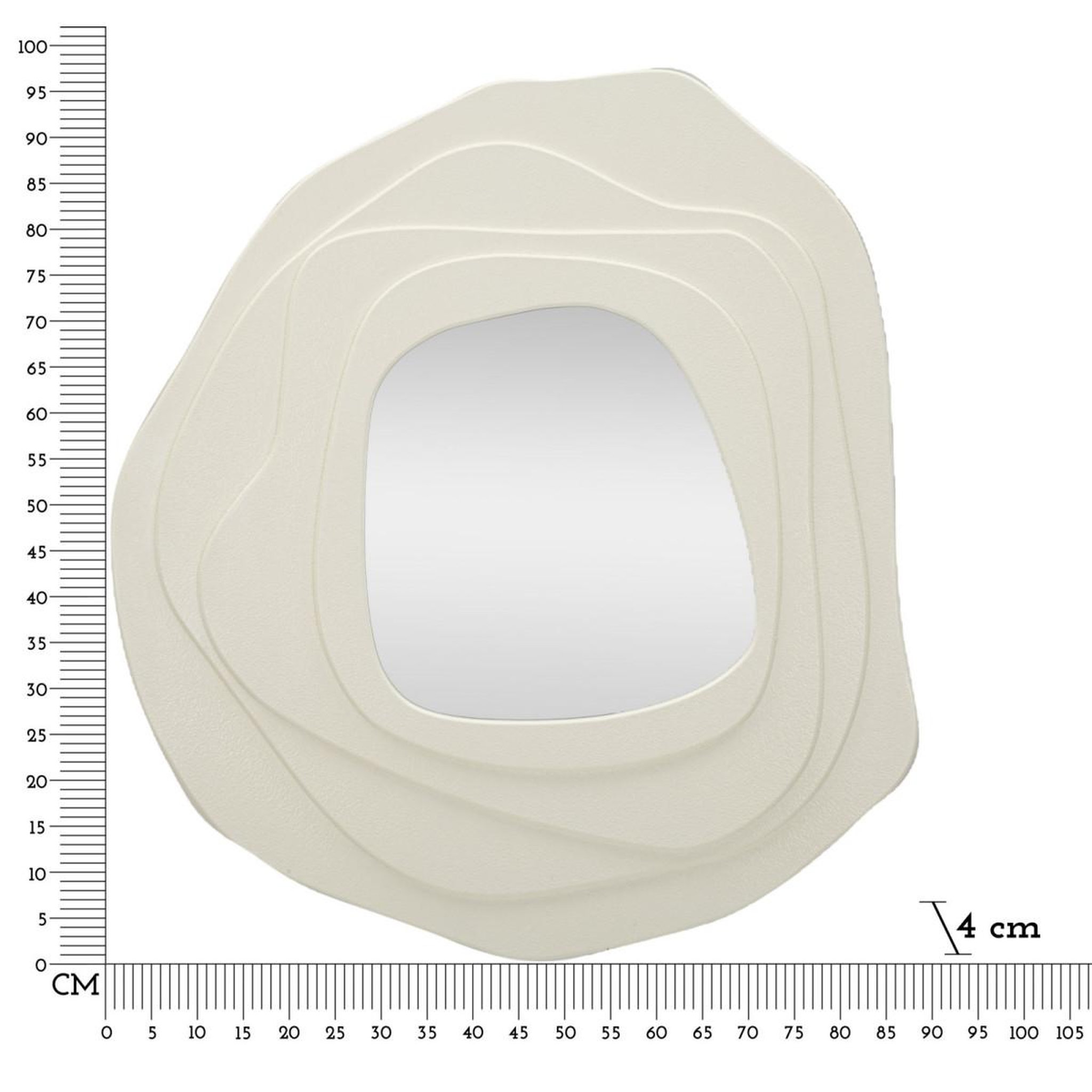 Voir la diapositive 6 : Paris Prix Miroir Mural Design  Dalia  97cm Blanc