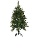 HOMCOM Sapin de Noël artificiel Ø 61 x 120H cm pied support inclus 260 branches épines grand réalisme vert