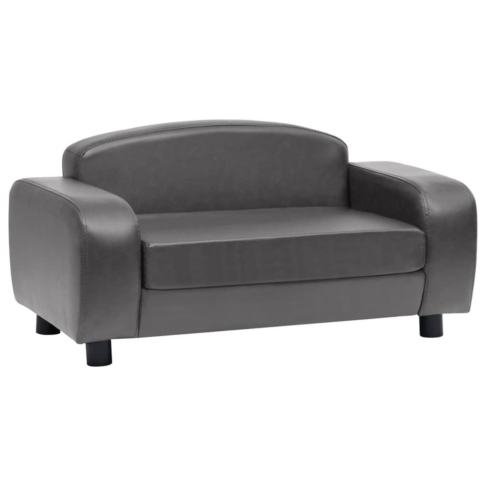 Voir la diapositive 2 : VIDAXL Canape pour chien Gris 80x50x40 cm Similicuir
