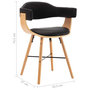Voir la diapositive 6 : VIDAXL Chaises a manger lot de 4 noir similicuir et bois courbe