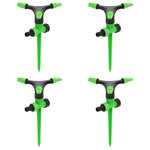 VIDAXL Arroseurs rotatifs 4 pcs vert et noir 16x13,5x25,5 cm ABS et PP