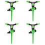 Voir la diapositive 1 : VIDAXL Arroseurs rotatifs 4 pcs vert et noir 16x13,5x25,5 cm ABS et PP