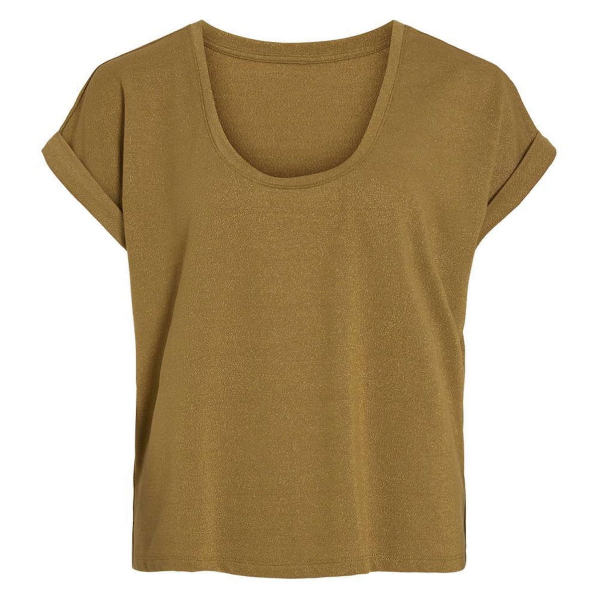 Vila T-Shirt Marron Femme Vila Luxi