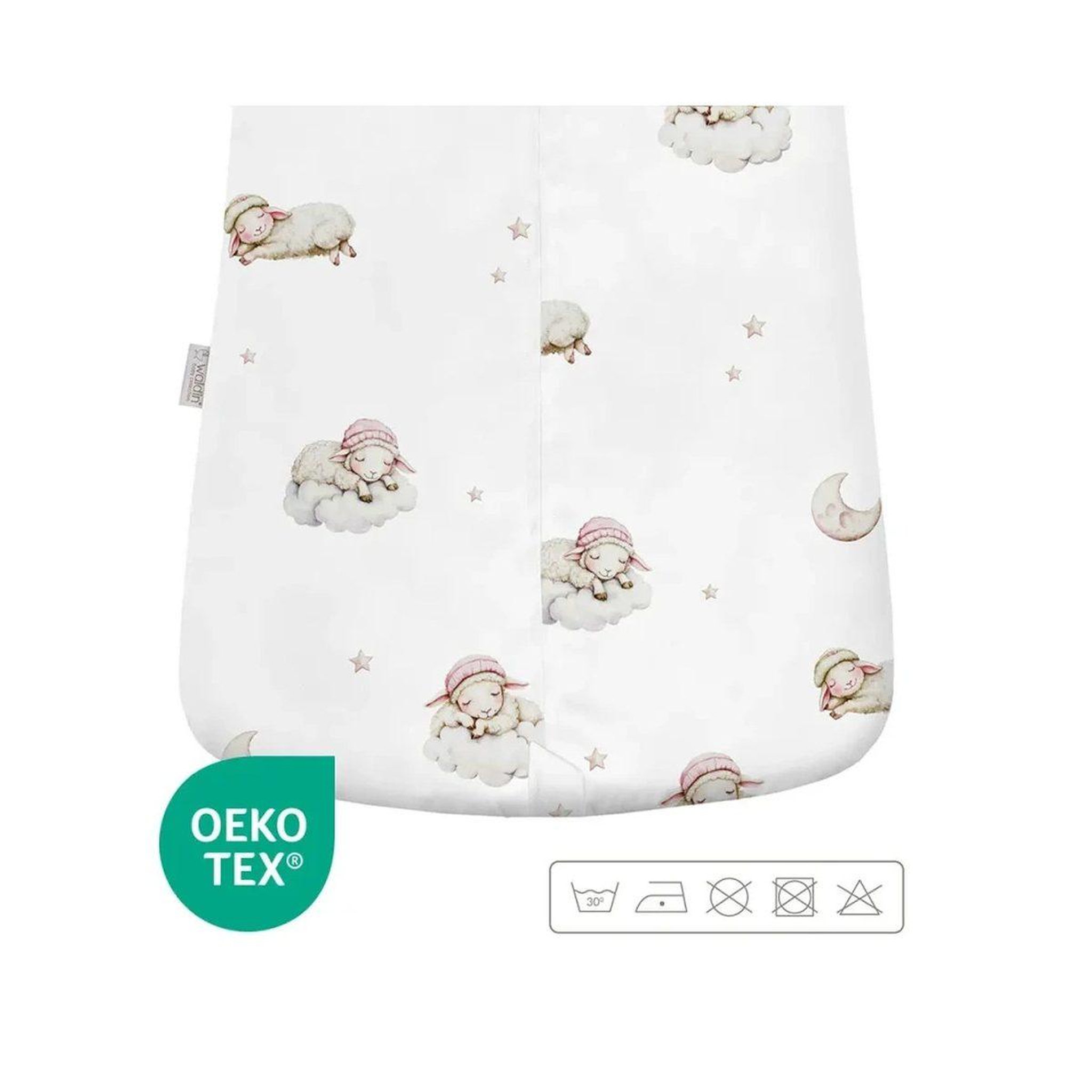 Voir la diapositive 2 : WALDIN Gigoteuse en bambou 50 × 90 cm 1,5 TOG - taille M - motif berceuse, blanc