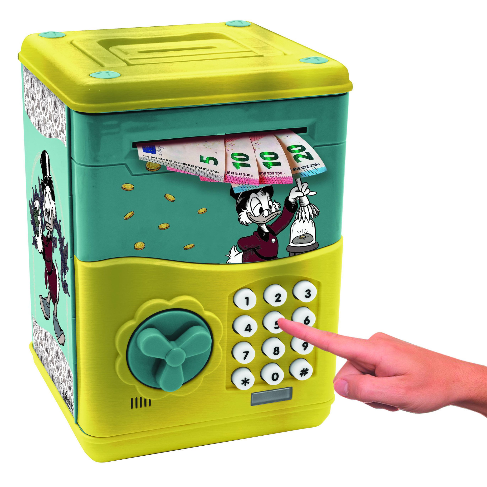 Voir la diapositive 3 : Lexibook Tirelire électronique Disney Picsou avec effets sonores et lumineux.