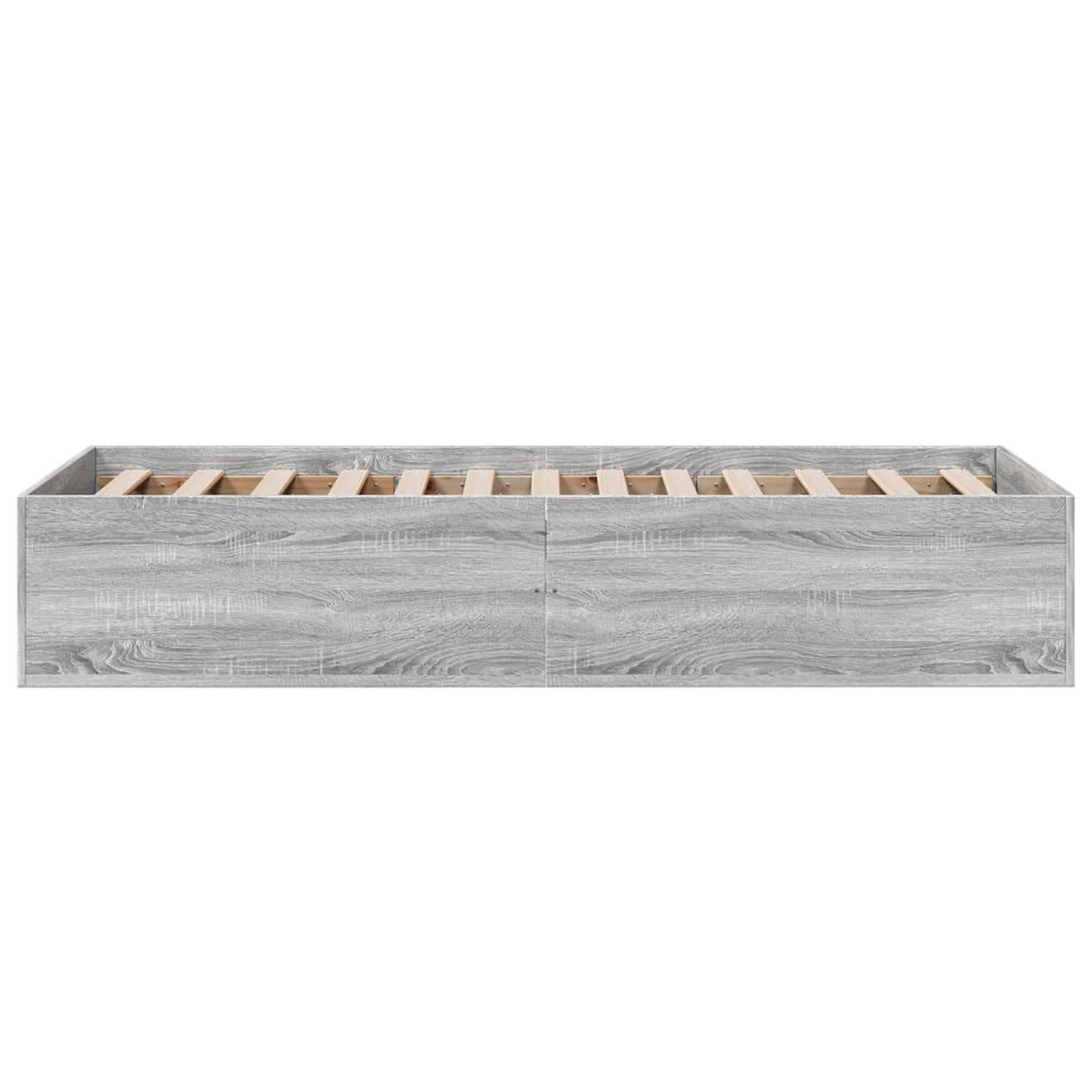 Voir la diapositive 5 : VIDAXL Cadre de lit sans matelas sonoma gris 100x200 cm
