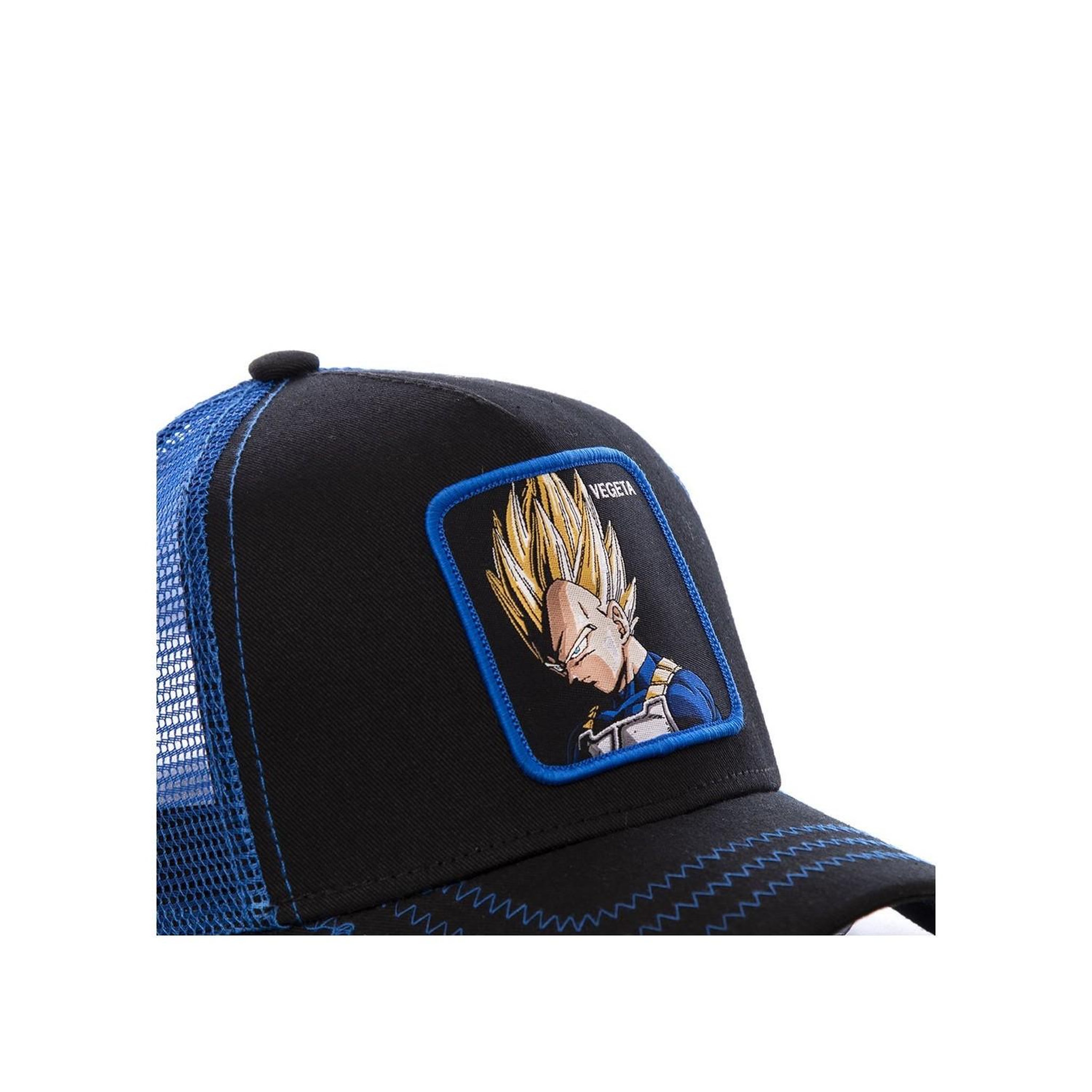 Voir la diapositive 3 : CAPSLAB Casquette Dragon Ball Z Vegeta Noir filet Bleu