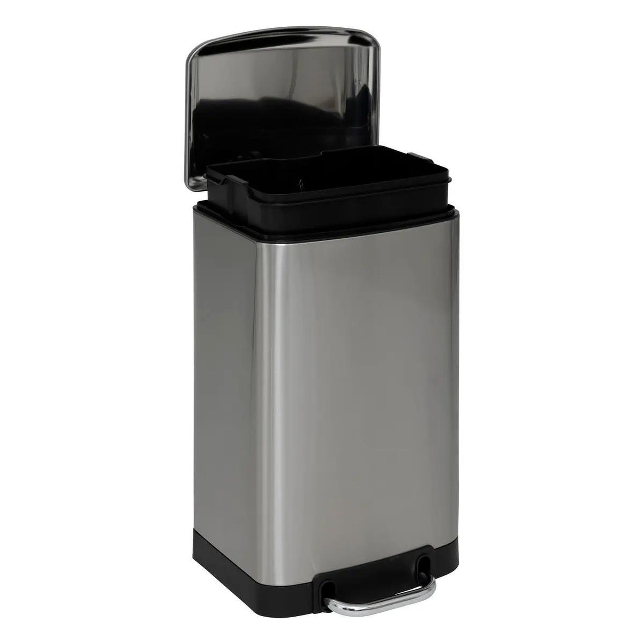 Voir la diapositive 3 : FIVE Poubelle de cuisine en inox  ariane  20l argent