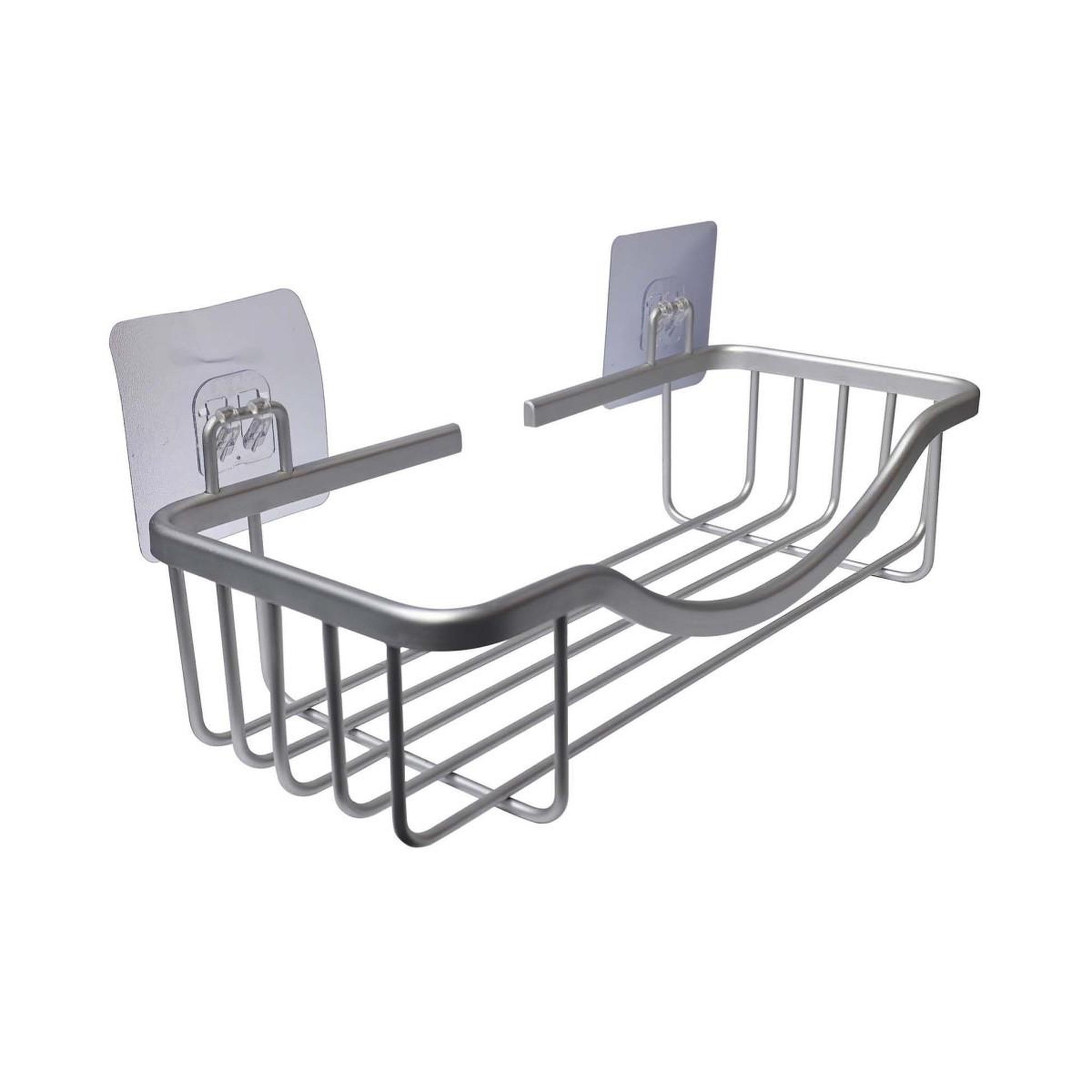 Voir la diapositive 2 : Douceur d'Intérieur Panier de douche adhésif  filaire  28cm chrome