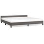 Voir la diapositive 2 : VIDAXL Cadre de lit avec tete de lit sans matelas gris 200x200 cm