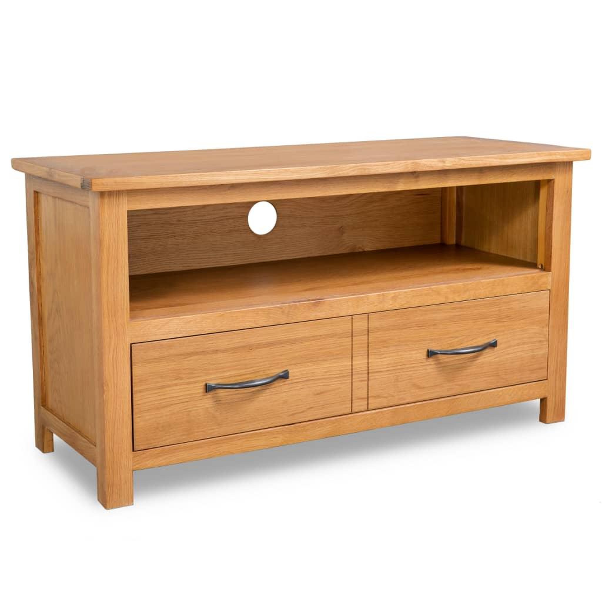 VIDAXL Meuble tv 90x35x48 cm bois de chene massif