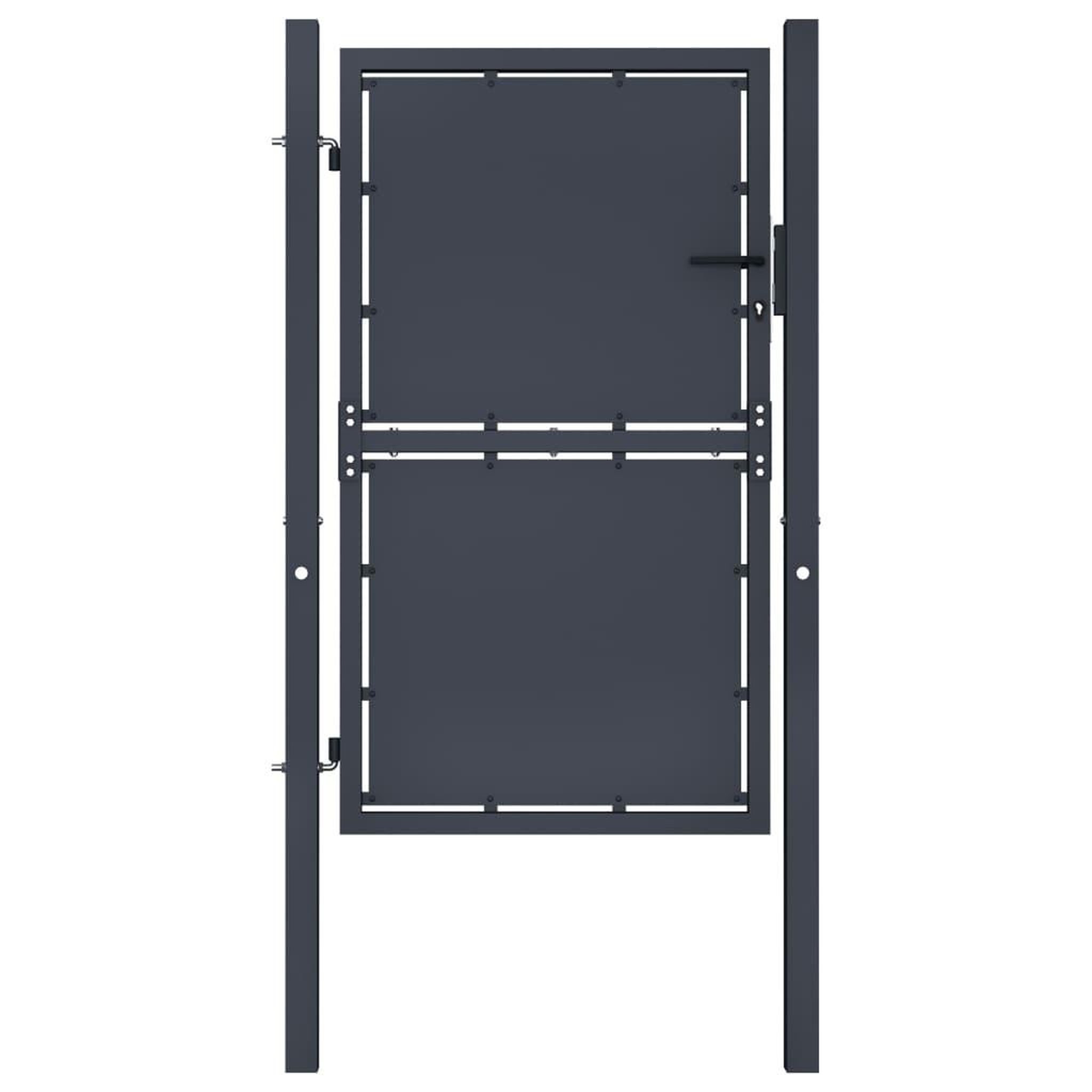 Voir la diapositive 1 : VIDAXL Portail de jardin Acier 100 x 125 cm Anthracite