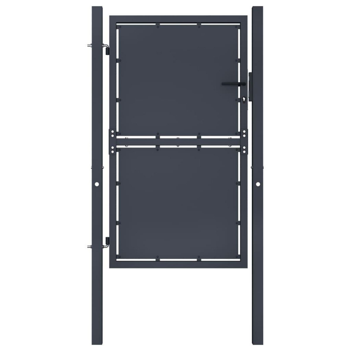 VIDAXL Portail de jardin Acier 100 x 125 cm Anthracite
