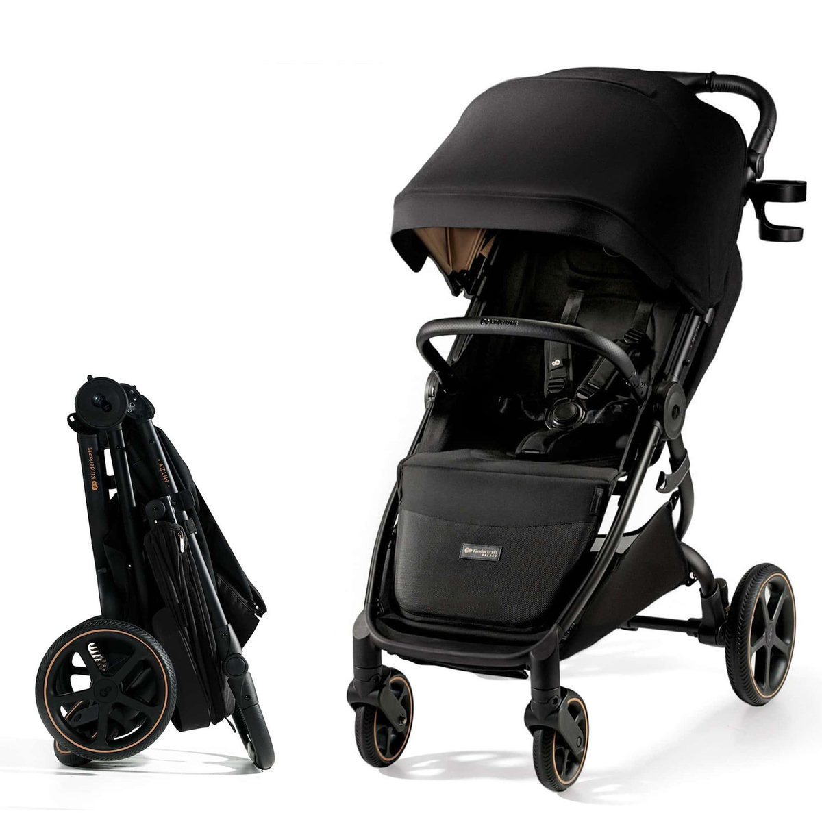 KINDERKRAFT Poussette compacte avec suspension et protection UPF50+ pour bébé