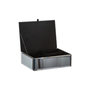 Voir la diapositive 2 : ATMOSPHERA Boîte à Bijoux & Miroir en Verre  Teinte  20cm Gris