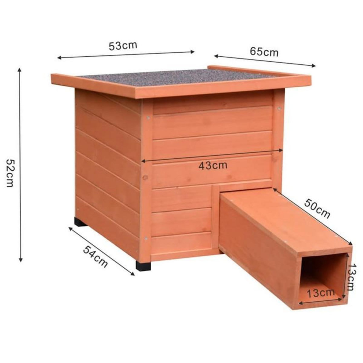 @Pet pet Maison hérisson XL 53x65x52cm bois marron