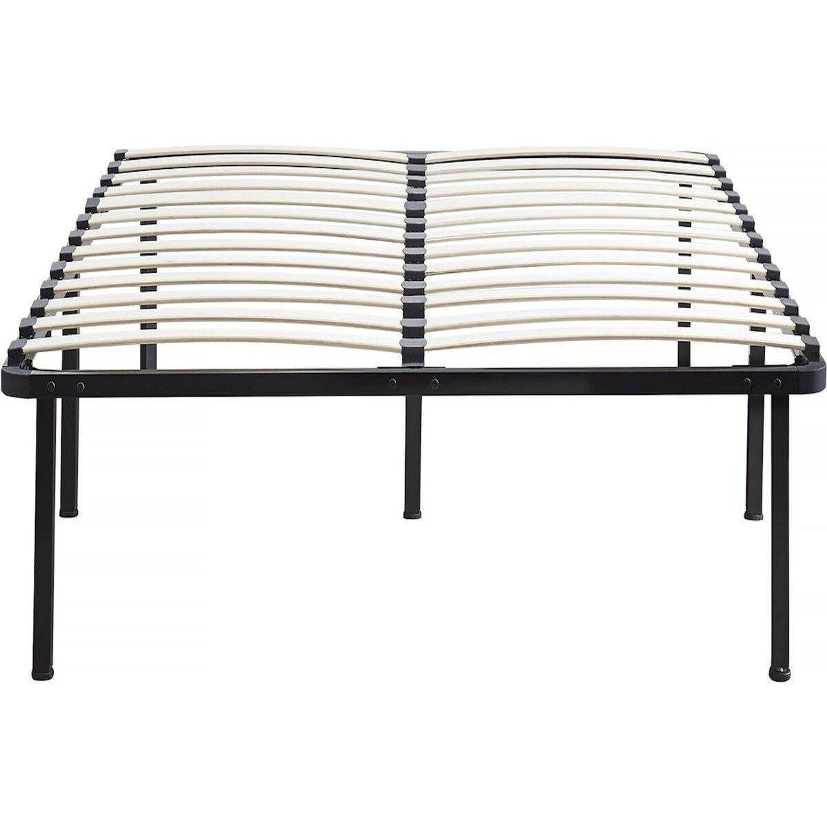 Habitat et Jardin Cadre à lattes + pieds pour matelas 140 x 190 cm - 26 lattes