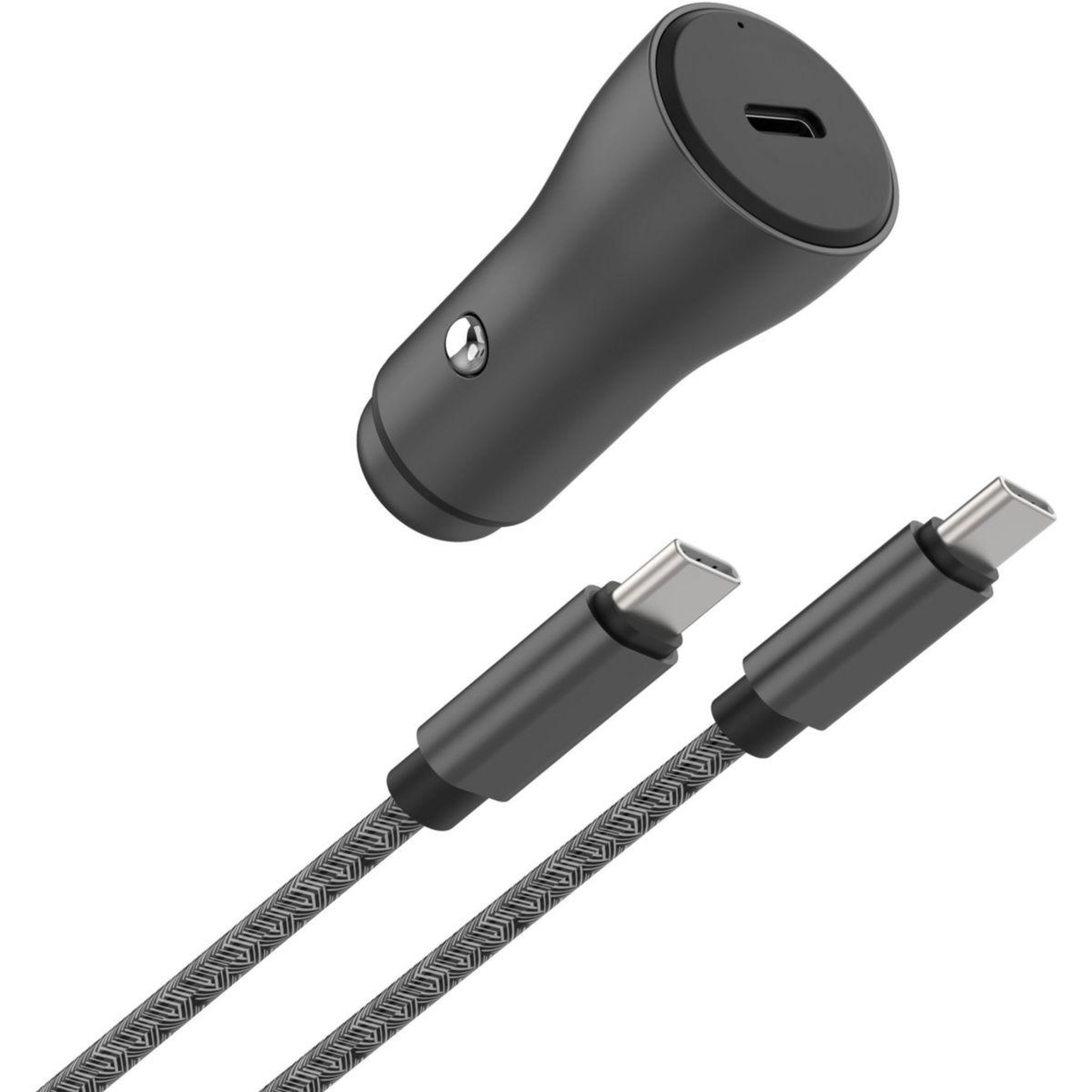ADEQWAT Chargeur allume cigare 30w usb-c + cable usb-c 1m noir