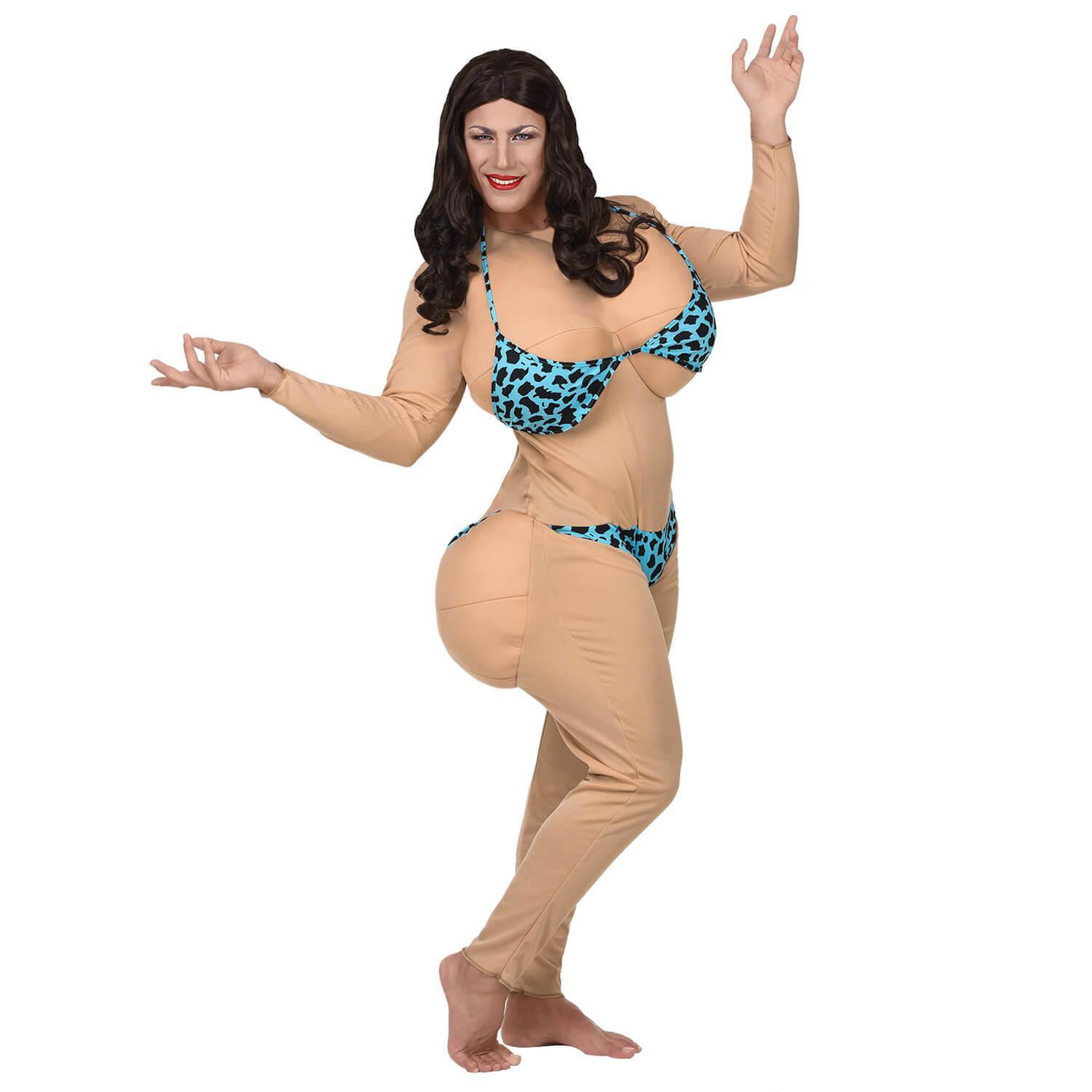 Voir la diapositive 2 : WIDMANN Déguisement humoristique Miss Bikini - Homme - XL