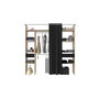 Voir la diapositive 4 : EKIPA Dressing avec rideau - Decor chene jackson et noir - L 198 x P 48 x H 203 cm - COMO