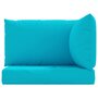Voir la diapositive 4 : VIDAXL Coussins de palette lot de 3 turquoise tissu Oxford
