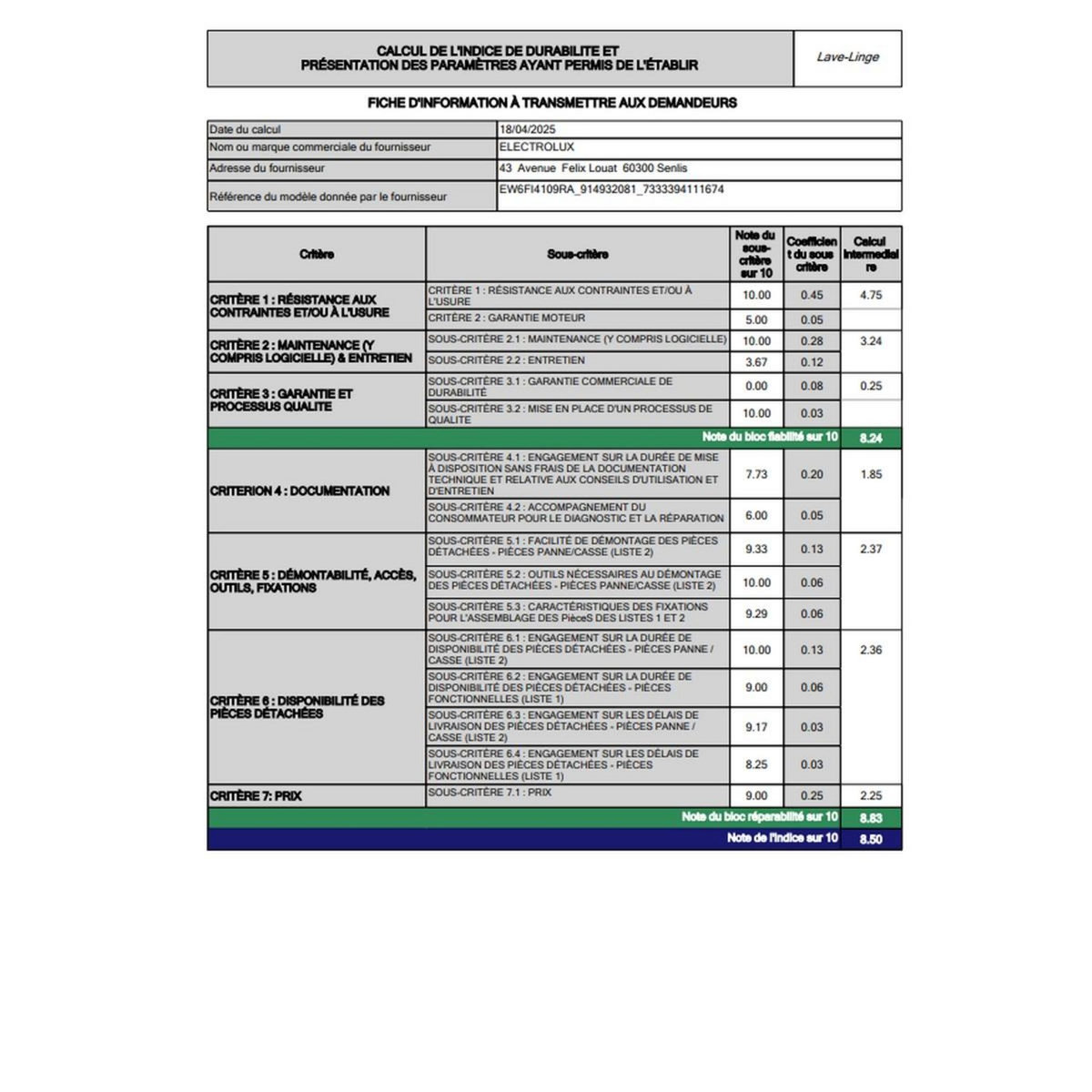 ELECTROLUX Lave-linge frontal 60cm 9kg 1400 tours/min - EW6FI4109RA