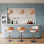 Voir la diapositive 5 : Rendez vous déco Chaise de bar réglable en cuir synthétique blanc 62,5/83,5 cm-Adelmar