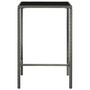 Voir la diapositive 2 : VIDAXL Table de bar de jardin Gris 70x70x110cm Resine tressee et verre