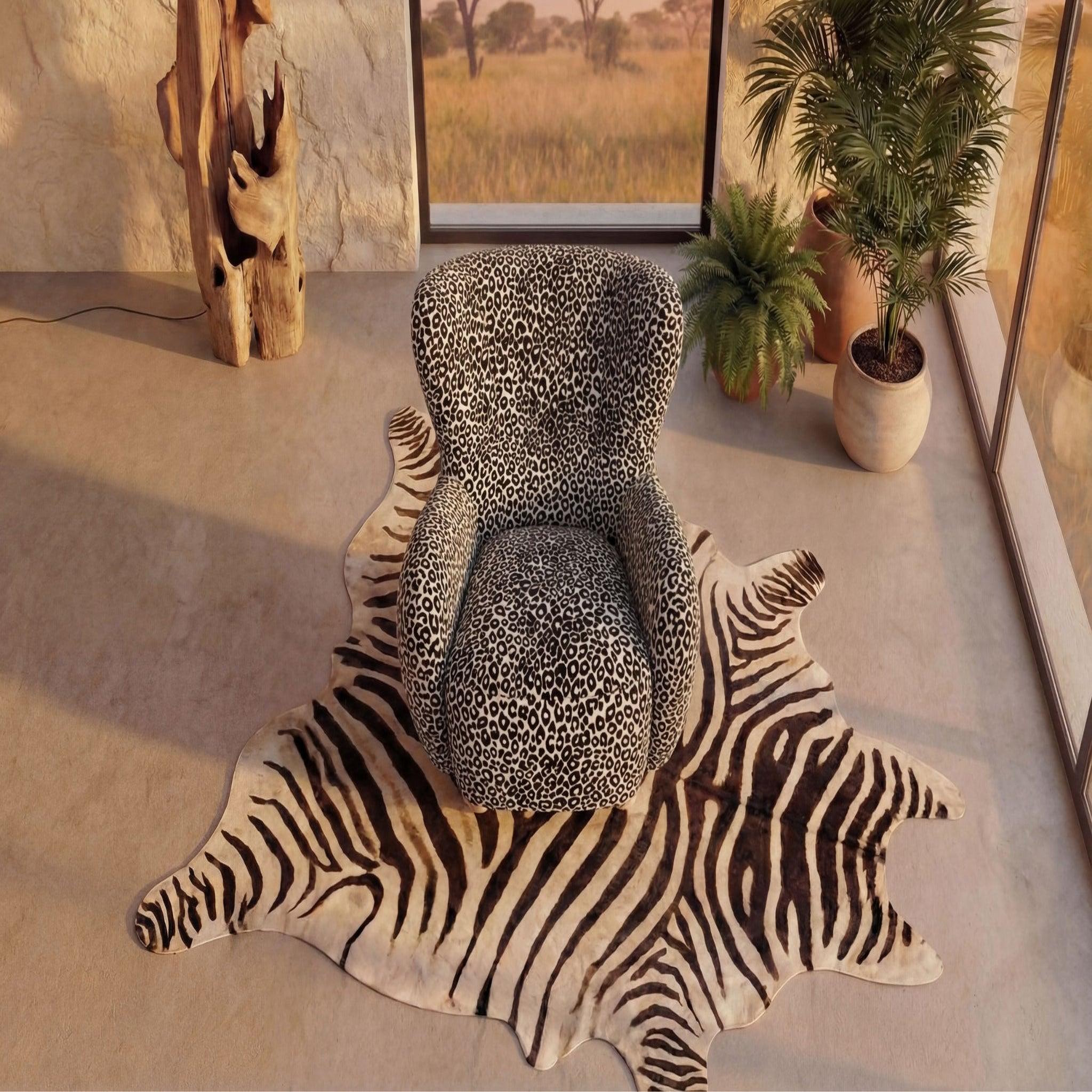 Voir la diapositive 4 : CASANOVA PARIS Lili - fauteuil tissu imprimé animalier