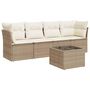 Voir la diapositive 2 : VIDAXL Salon de jardin avec coussins 5 pcs beige resine tressee