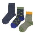 DIM 3x Chaussettes Bleu/es Garçon Fantaisie. Coloris disponibles : Gris