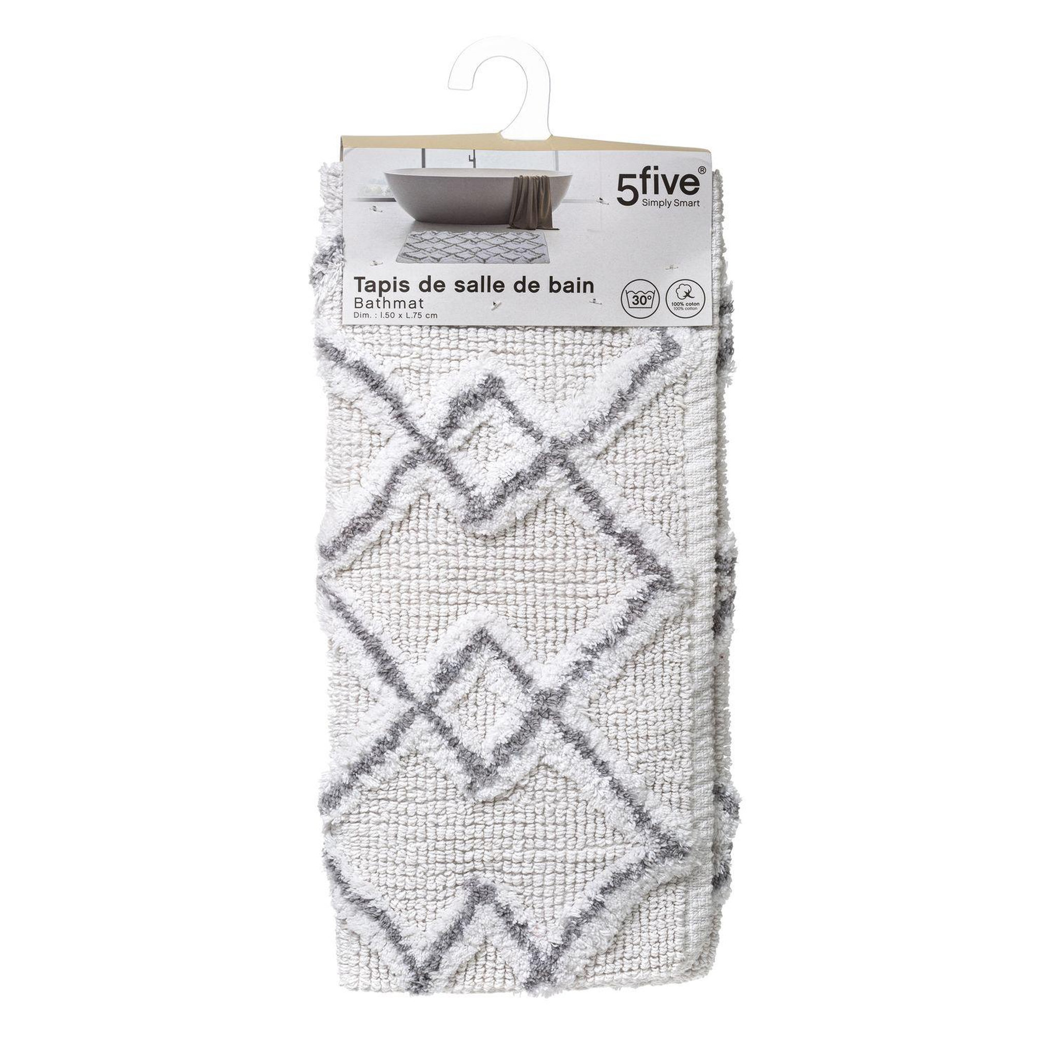 Voir la diapositive 3 : FIVE Tapis style ethnique pour salle de bain