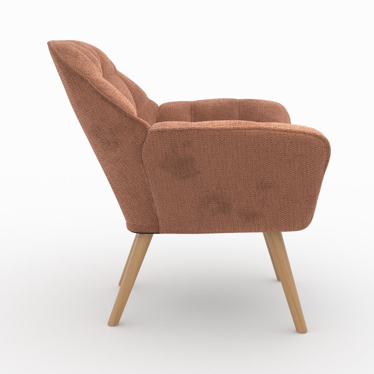 Rendez vous déco Fauteuil en tissu gris clair - Simba