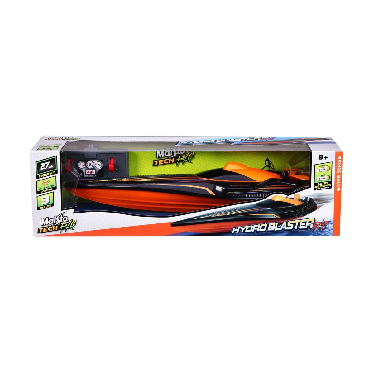 BURAGO Maisto Tech - Bateau radiocommandé Hydro Blaster orange et noir