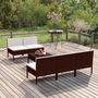 Voir la diapositive 1 : VIDAXL Salon de jardin 6 pcs avec coussins Resine tressee Marron