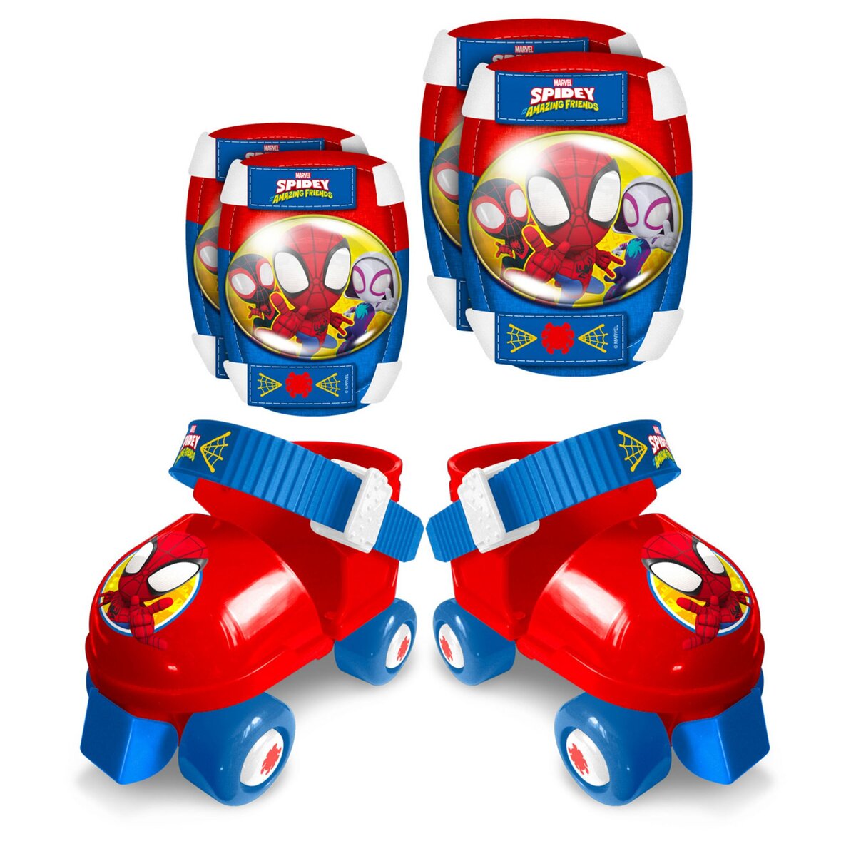 Set patins à roulettes + coudières + genouillères - Cars - La