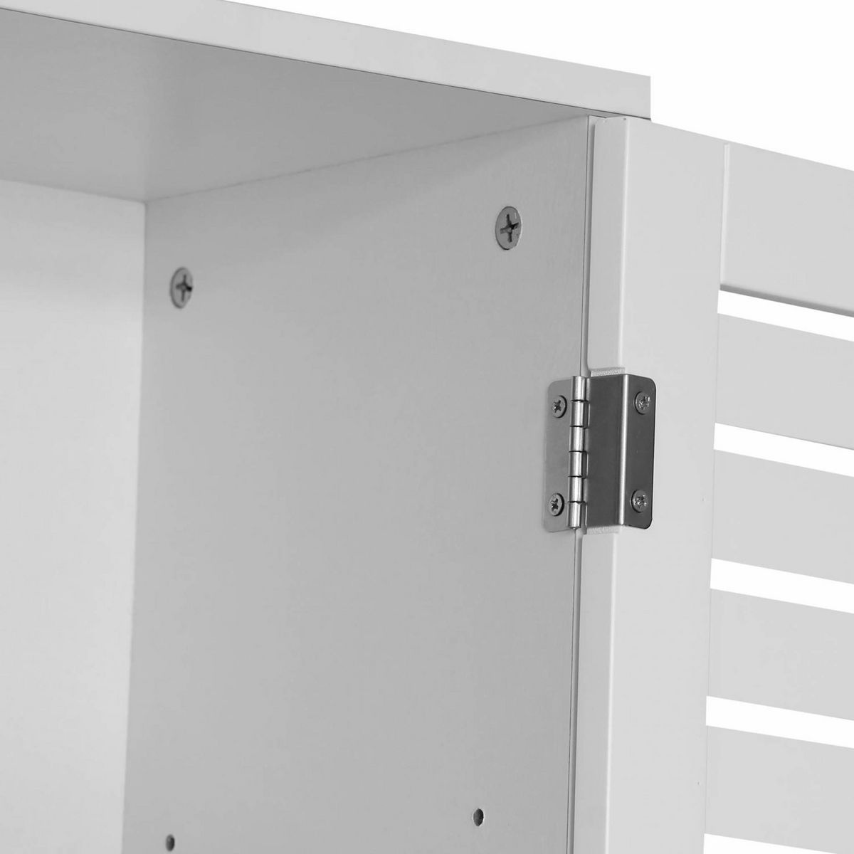 SWEEEK Meuble WC. rangement. étagère de toilettes - Rivage - 3 étagères. 2 portes ajourées. 3 niveaux de rangement