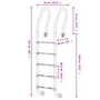 Voir la diapositive 6 : VIDAXL Echelle de piscine 54x38x211 cm acier inoxydable 304