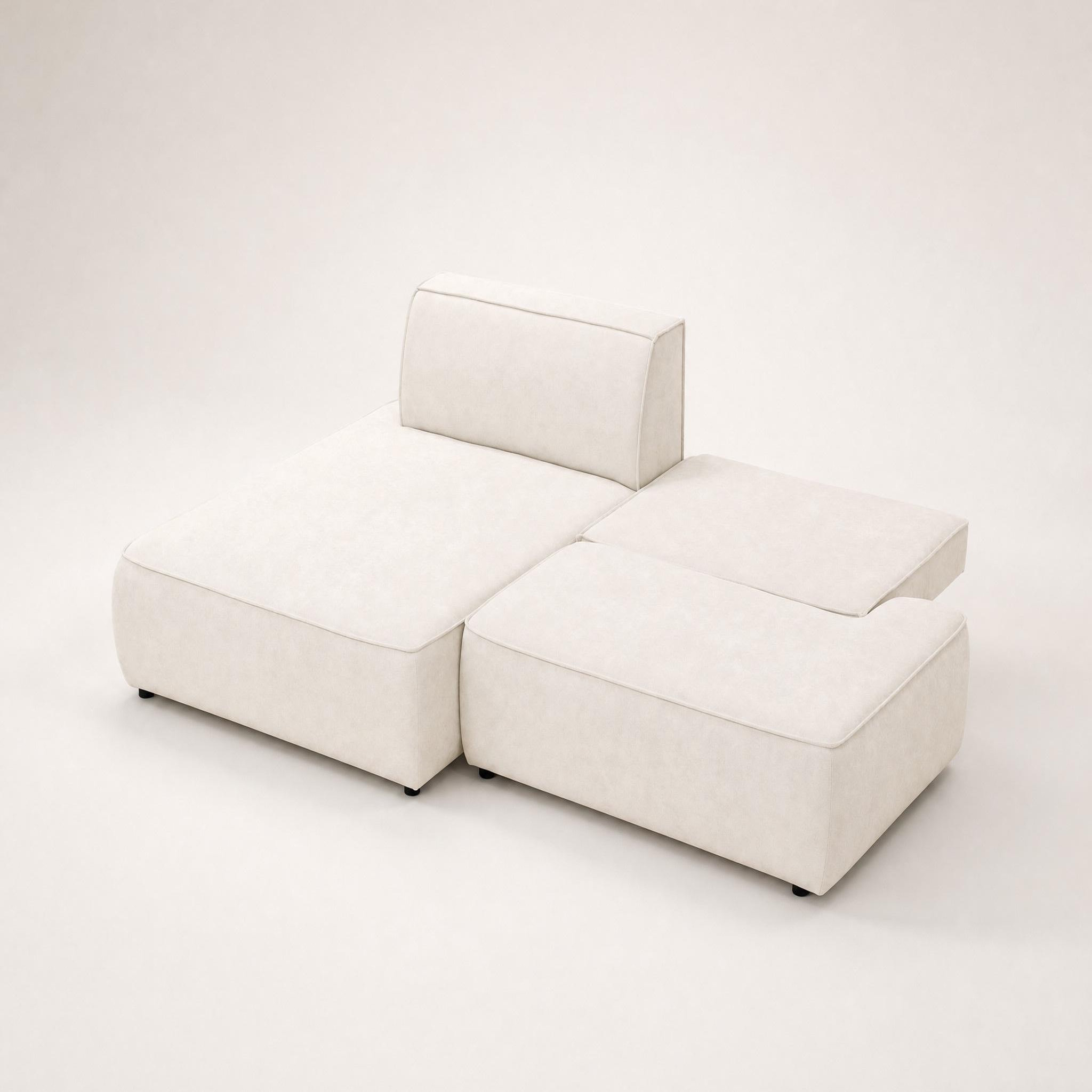 Voir la diapositive 4 : BEST MOBILIER Lisette - canapé d'angle gauche 4 places convertible avec coffre en velours