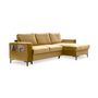 Voir la diapositive 6 : BEST MOBILIER Lilly - canapé d'angle droit - 4 places - convertible avec coffre - en velours