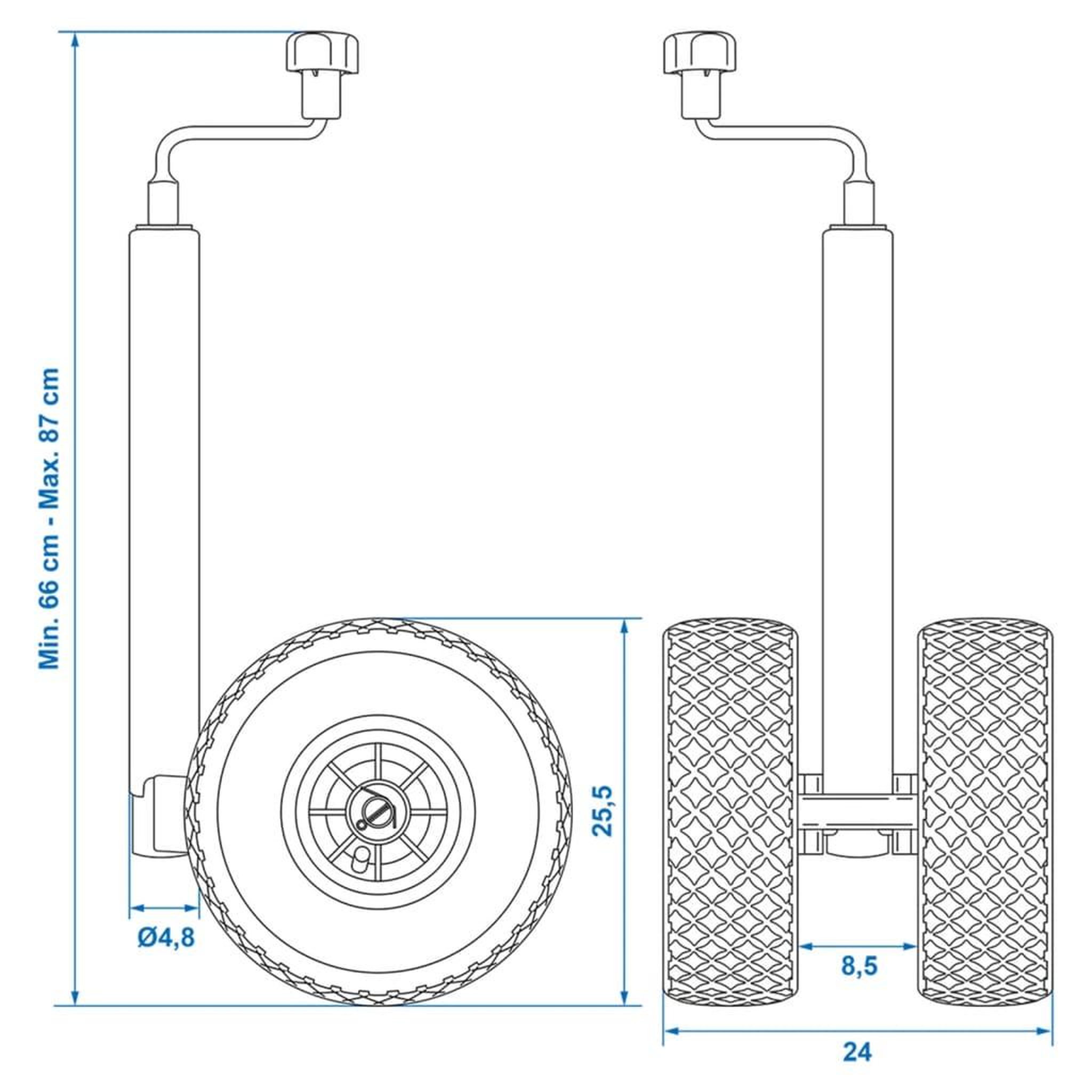 Voir la diapositive 6 : PROPLUS ProPlus Roue de jauge double Jante en plastique 26x8,5 cm 341508