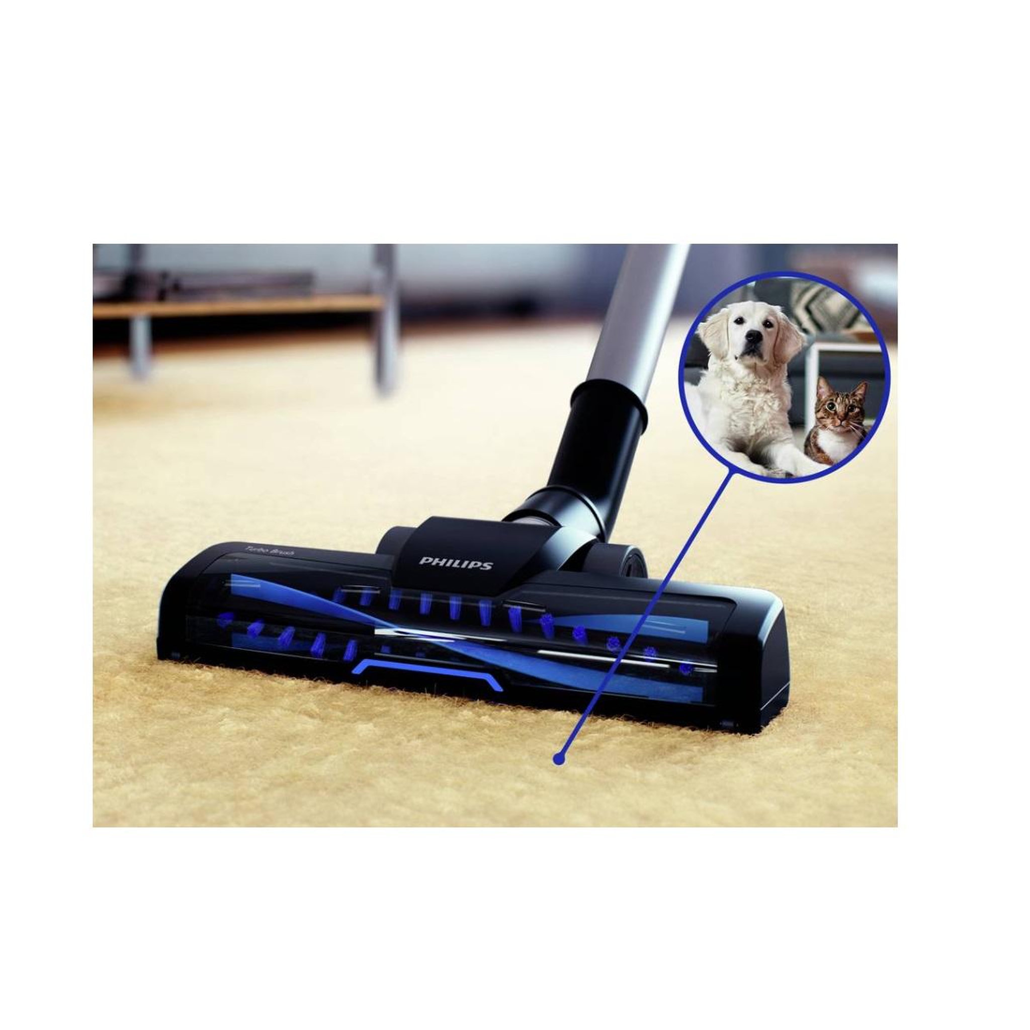 Voir la diapositive 4 : Philips Aspirateur sans sac 900 w 74db bleu - fc9556-09